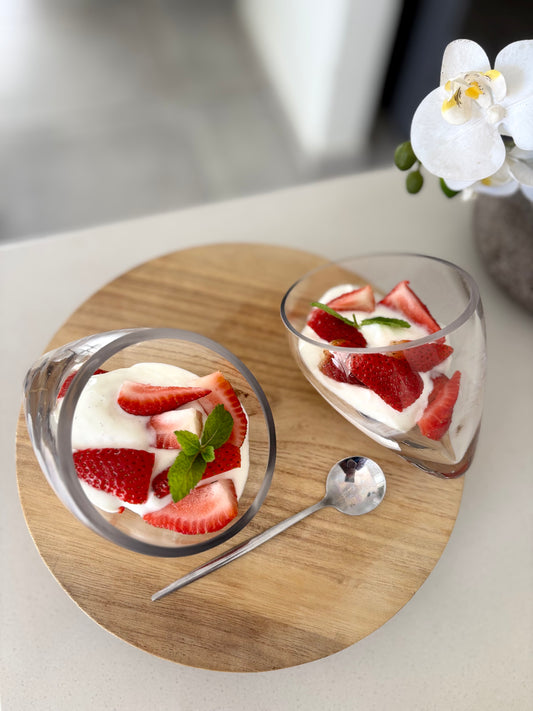 Clear lux dessert bowls