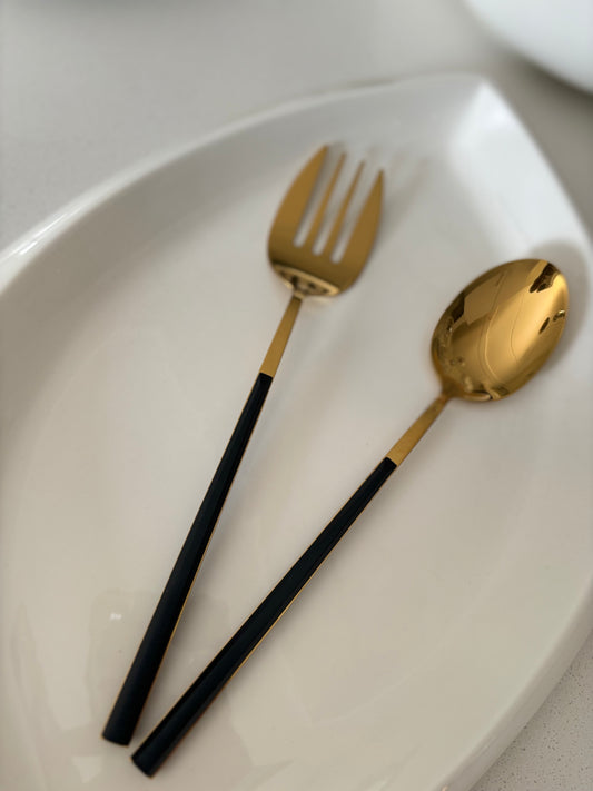 SM salad serving spoons