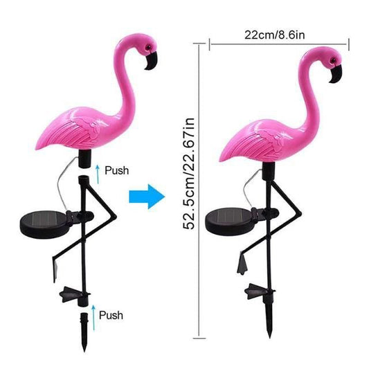 Solar flamingo lights - Set of 2