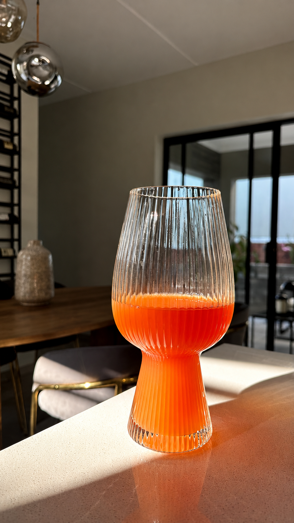 Modern Ribbed Goblet