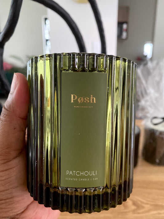 Scented wrapped candles in a luxury glass jar