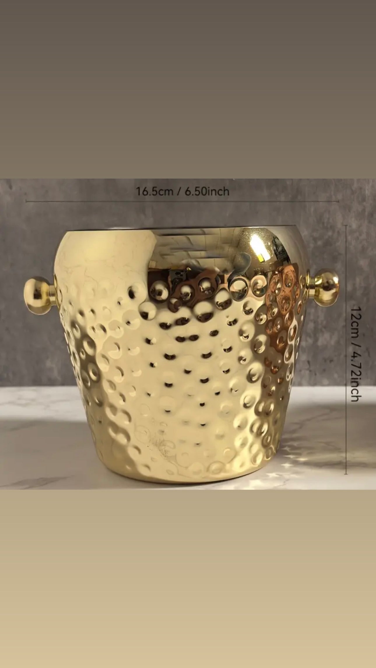 ZO gold ice bucket