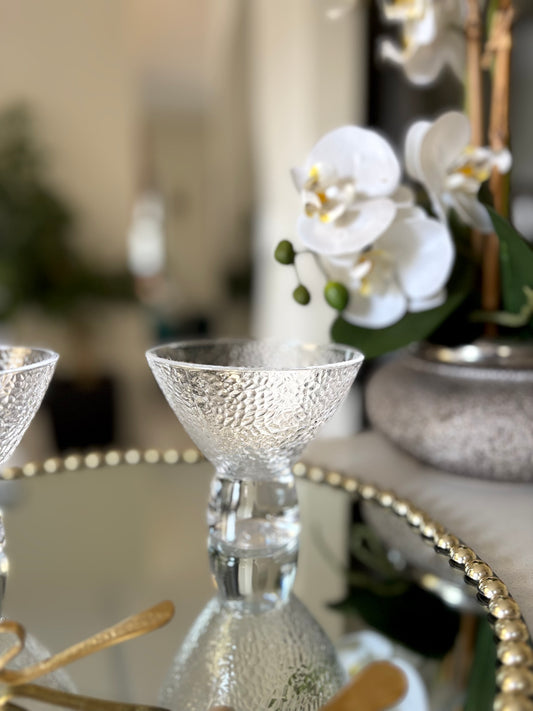 Thick stem dessert bowls