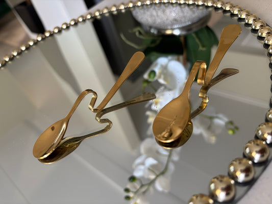 Gold stylish teaspoons