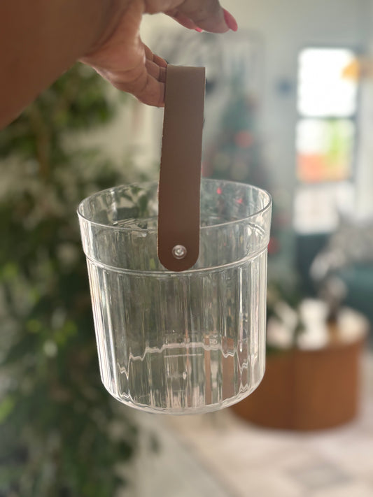 Acrylic ice bucket with handle