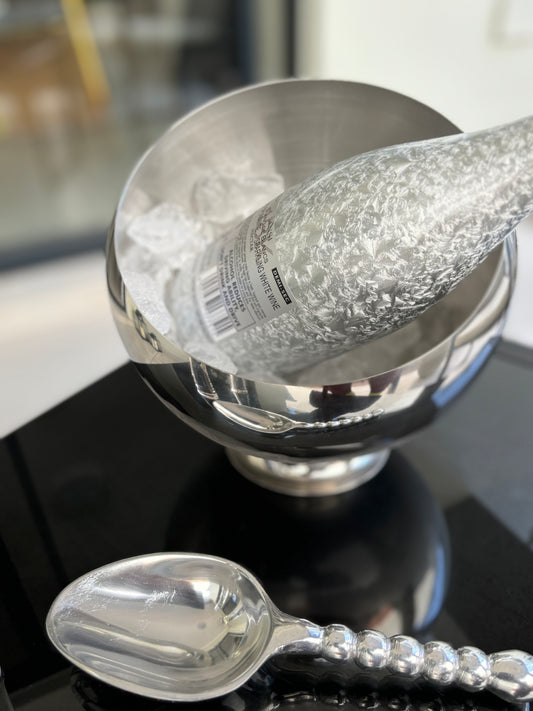 Zinny slanted ice bucket - Silver