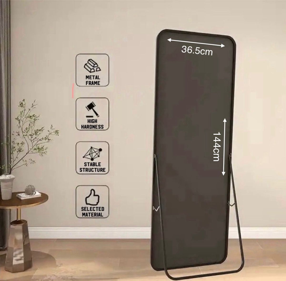 Free standing mirror