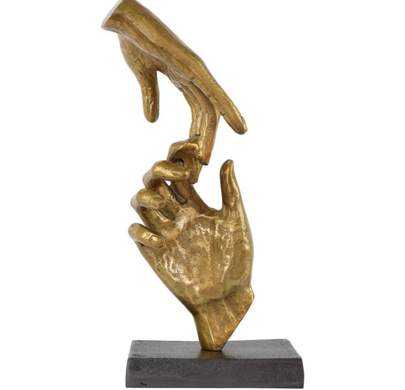 CM Gold hand sculpture