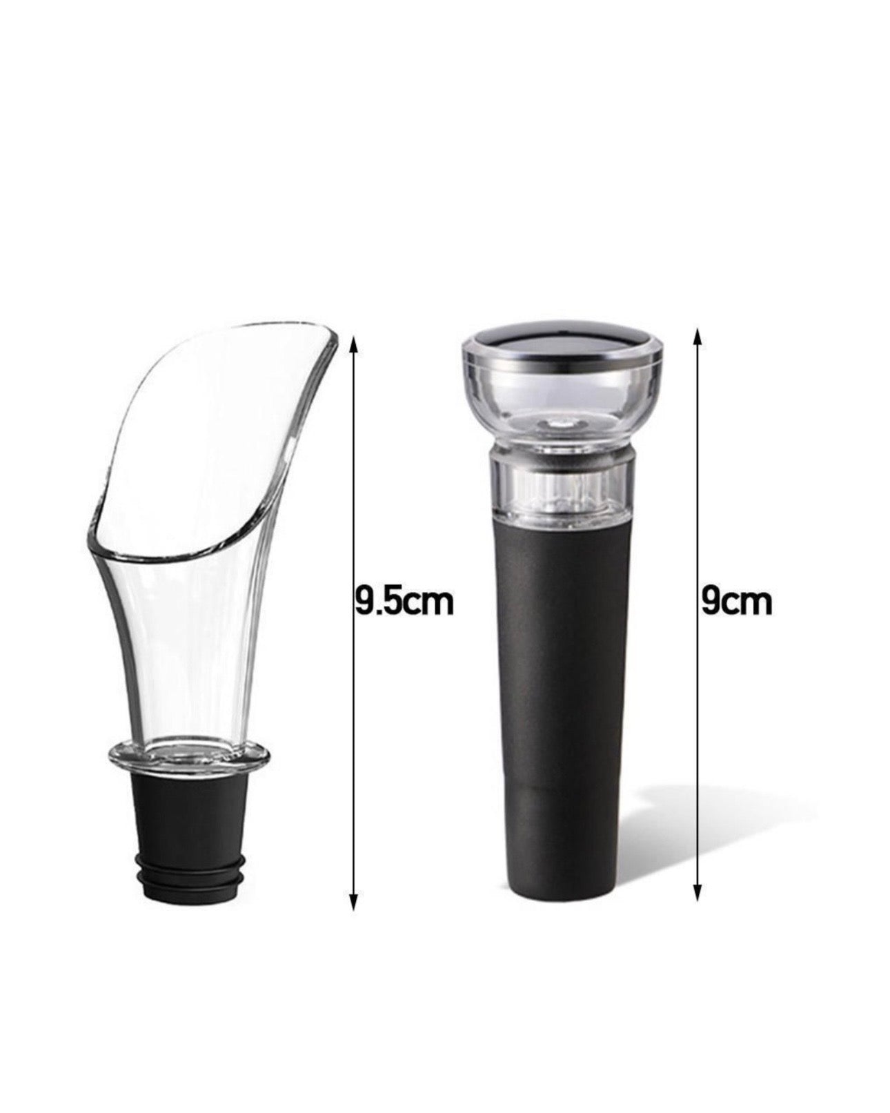 Wine stopper and pourer set