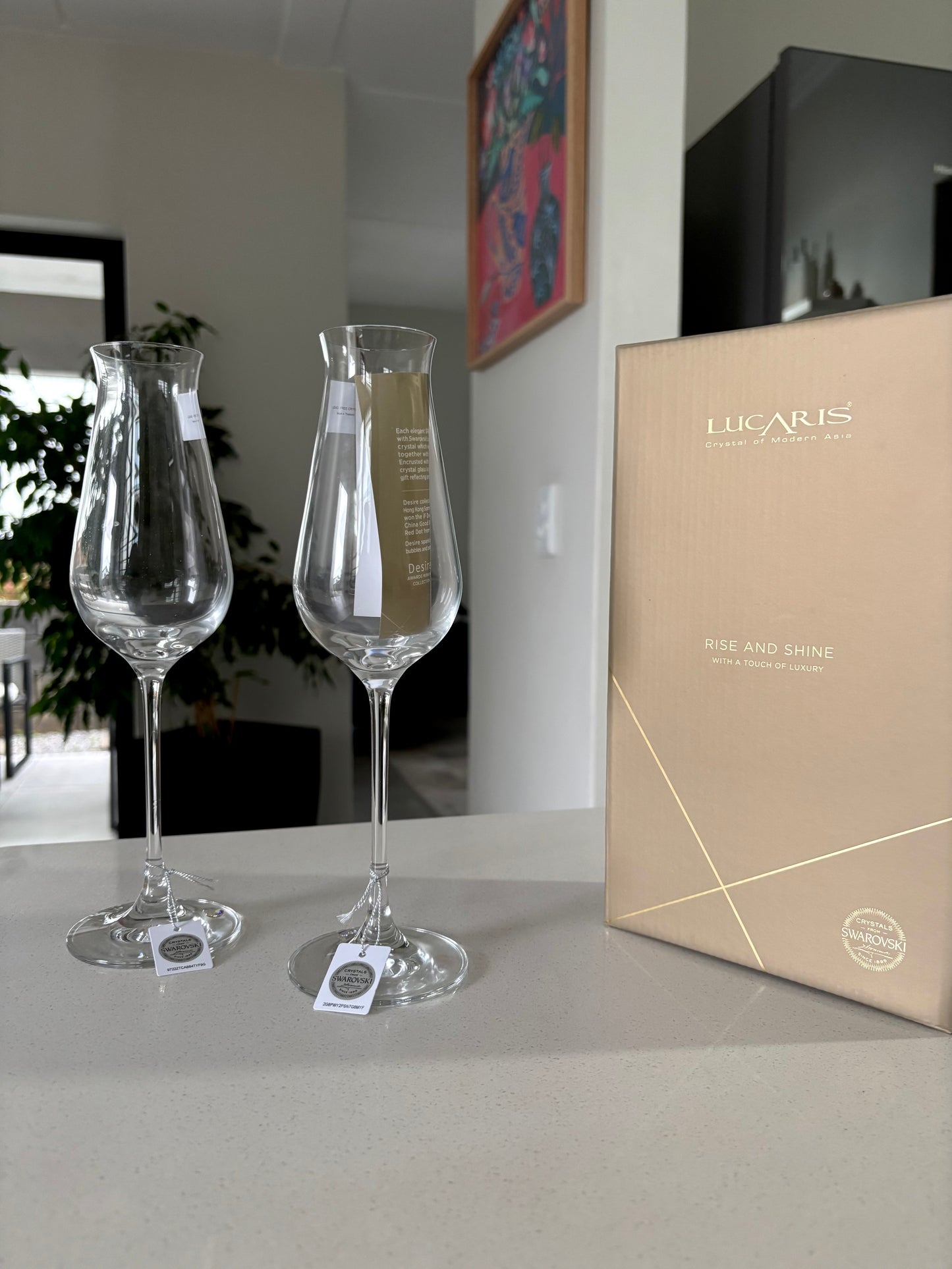 Lucaris Crystal Champagne Flutes