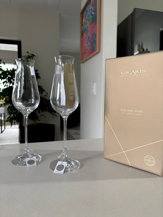 Lucaris Crystal Champagne Flutes