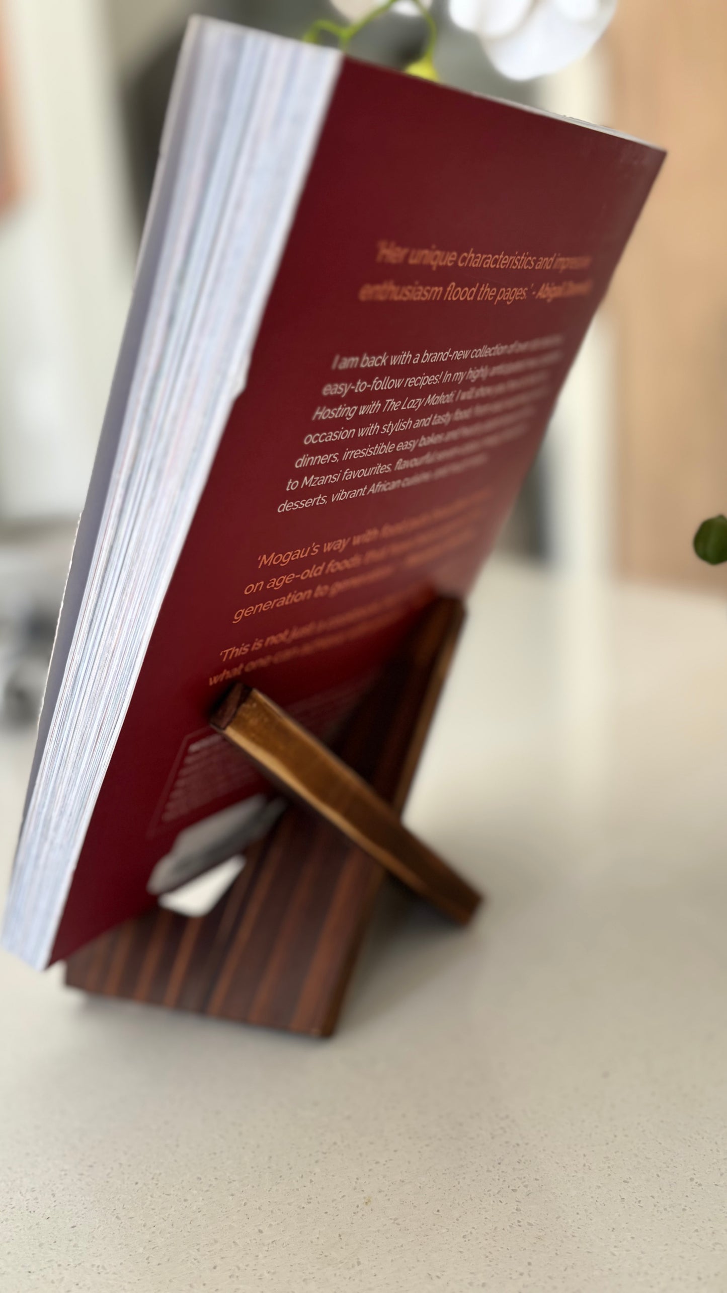 Bamboo recipe stand