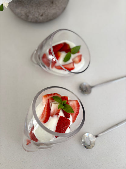 Clear lux dessert bowls