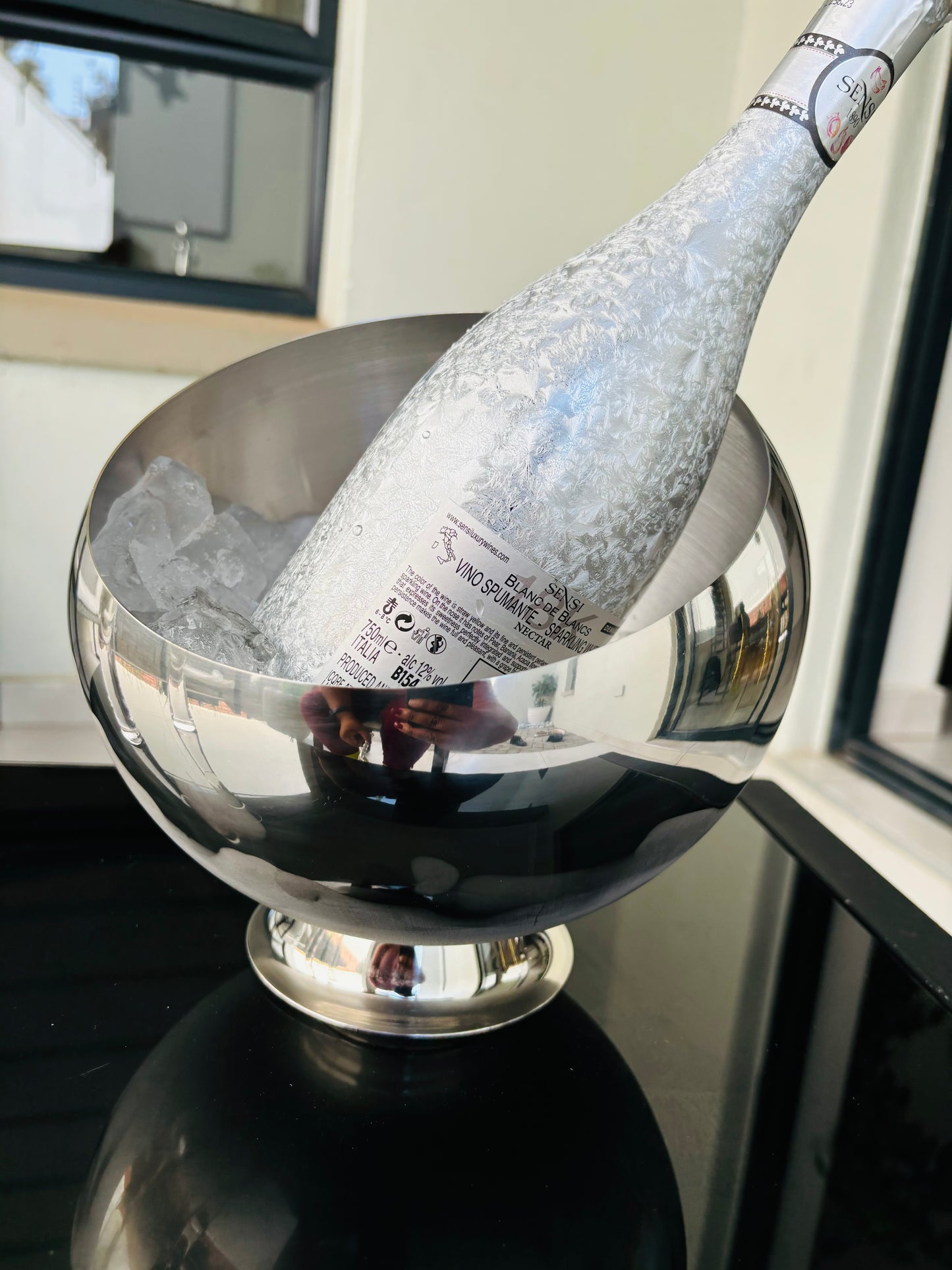Zinny slanted ice bucket - Silver