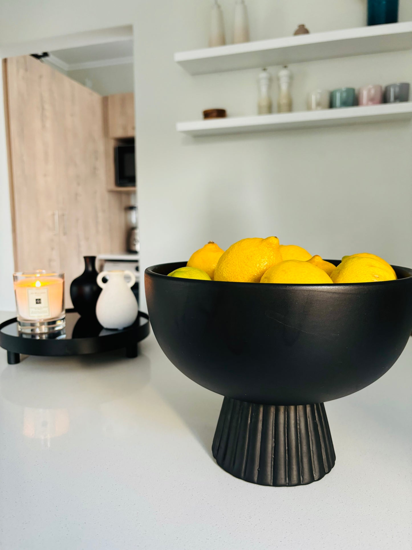 SM Black ceramic deep bowl