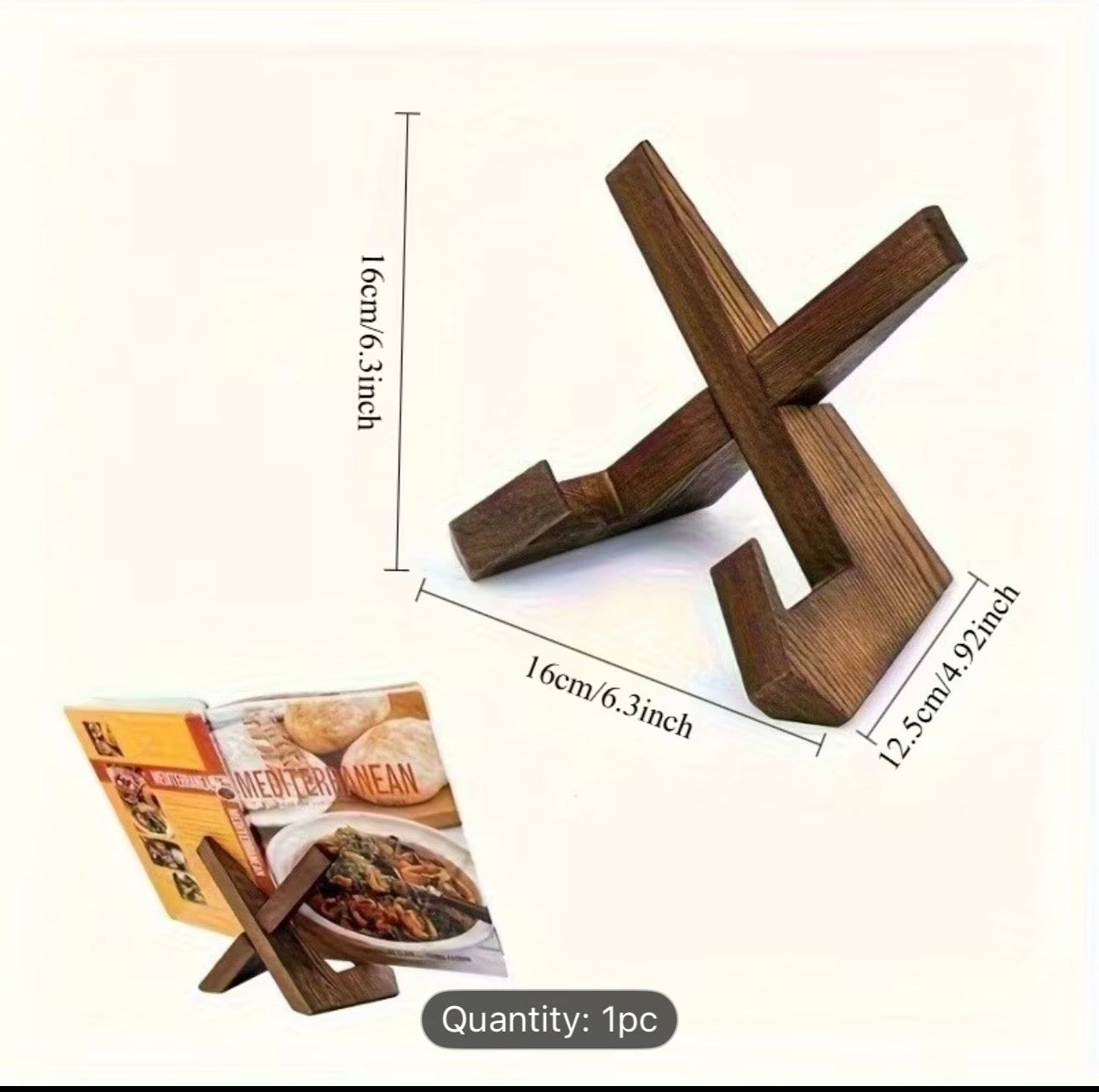 Bamboo recipe stand