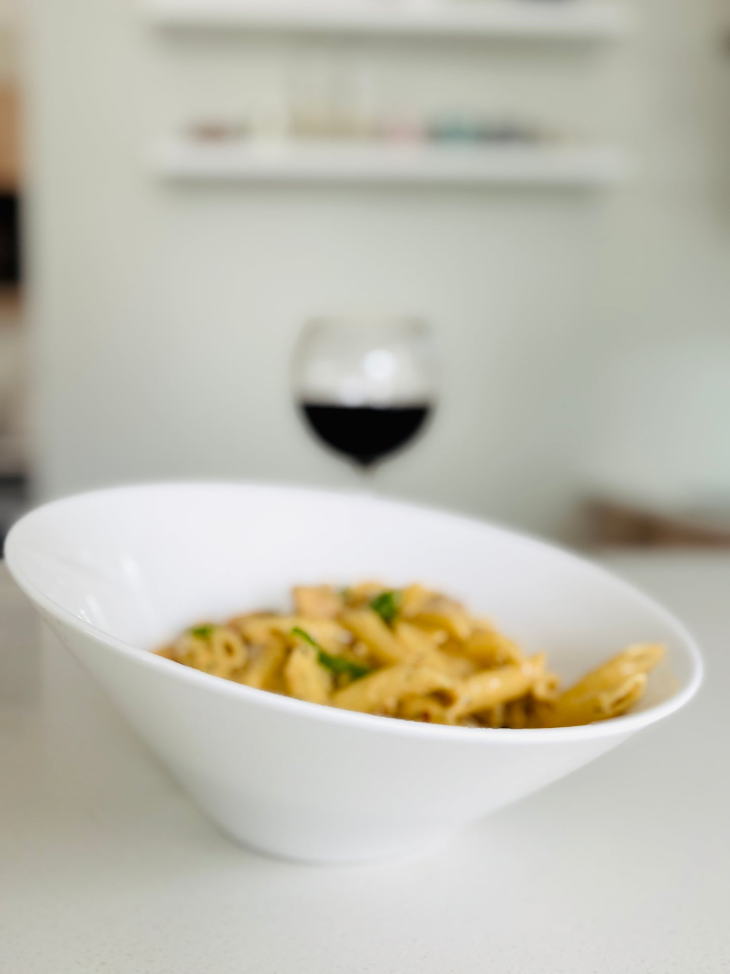 Modern slanted bowls