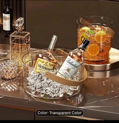 Acrylic ice bucket with handle