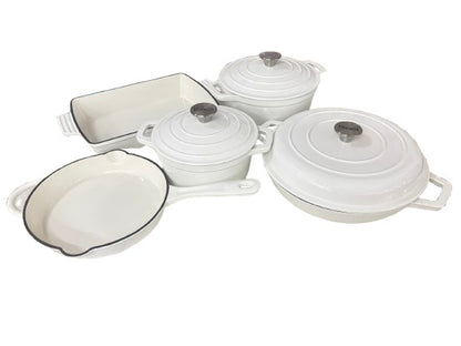 8 piece cast iron pots