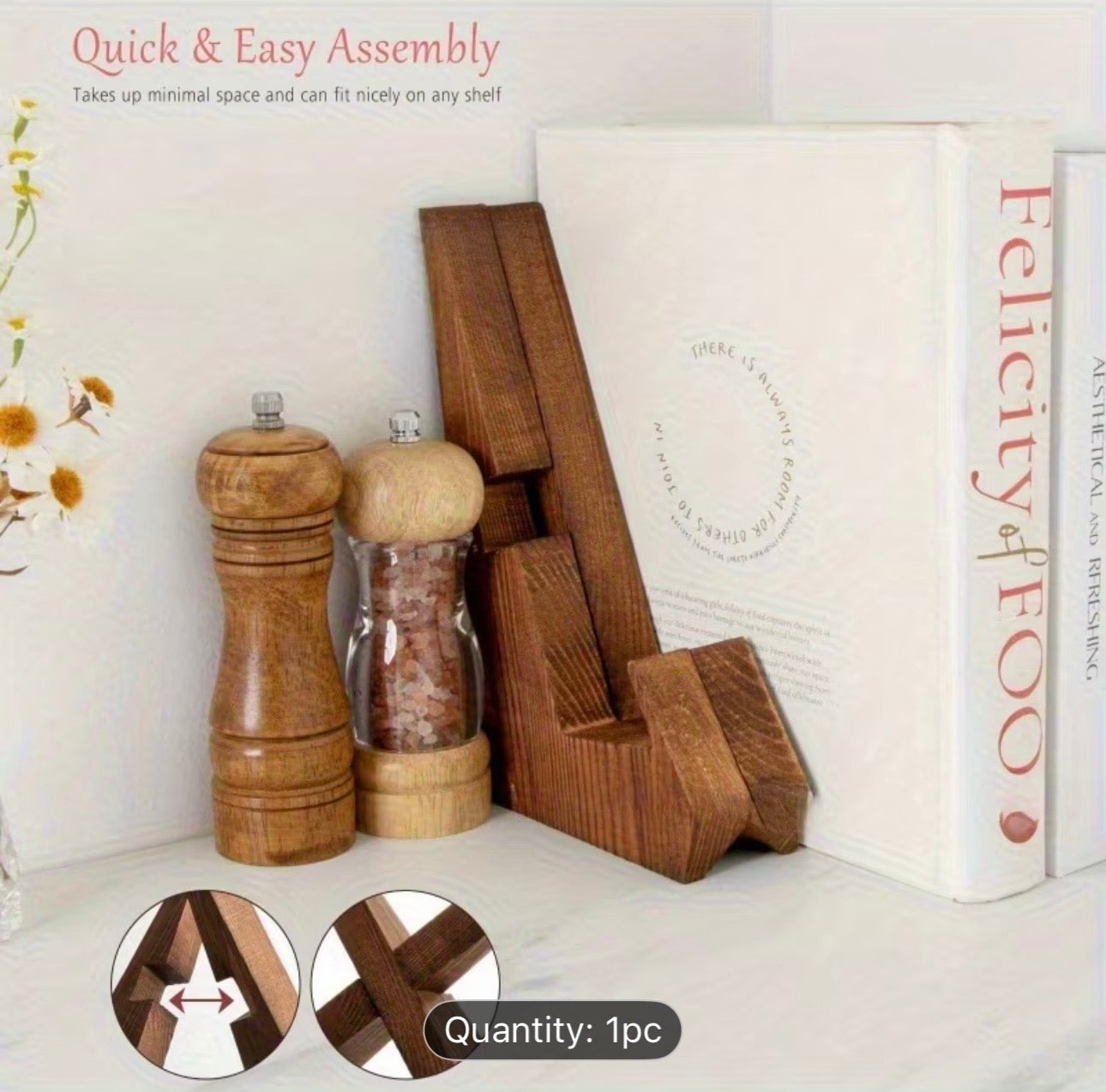 Bamboo recipe stand
