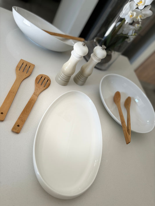 SM  ceramic serving set in stock