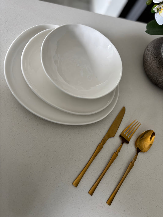 Minimalist White Dinner Set