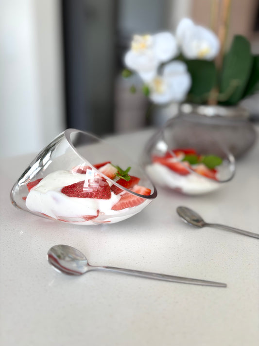 Clear lux dessert bowls