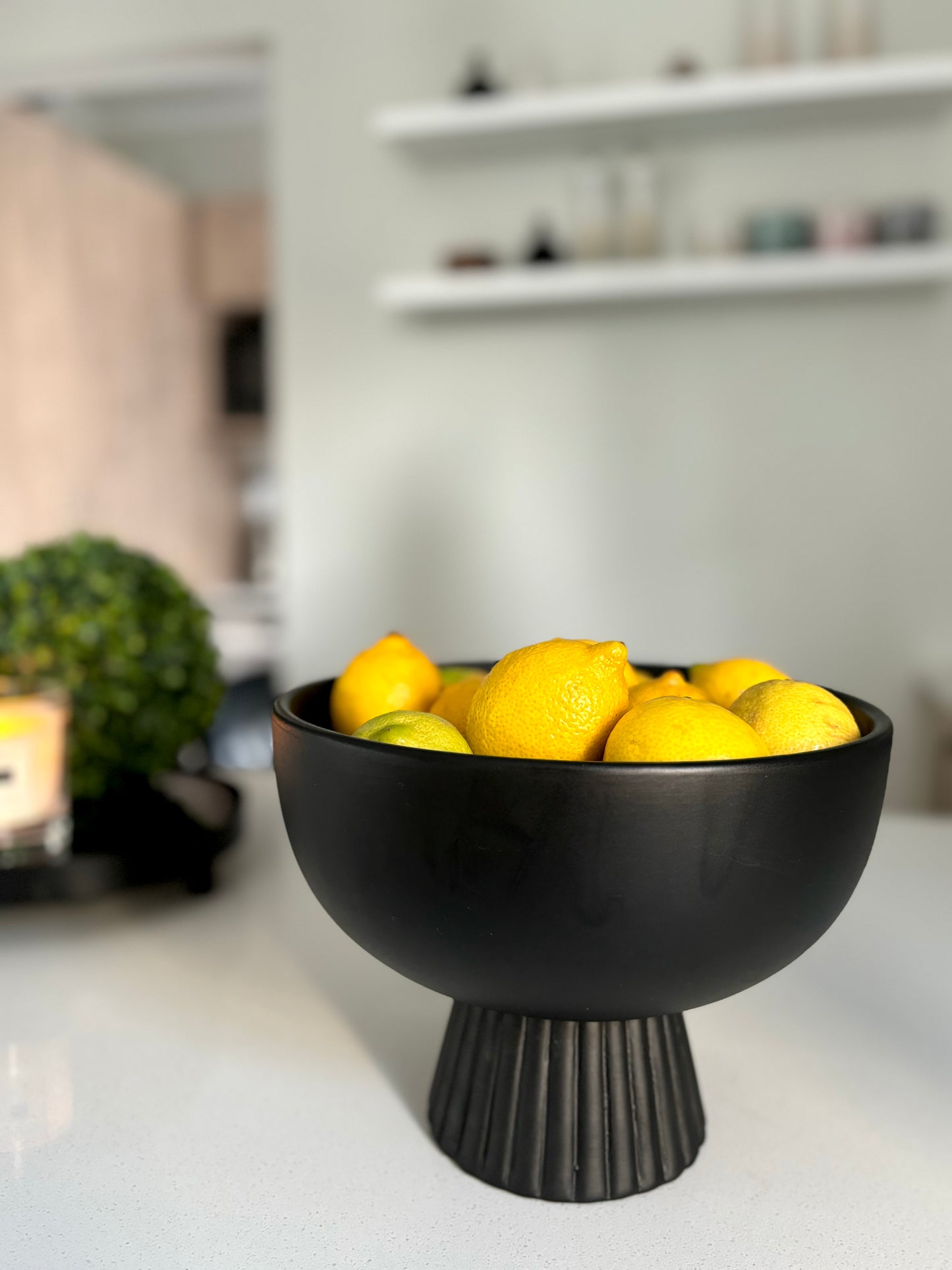 SM Black ceramic deep bowl