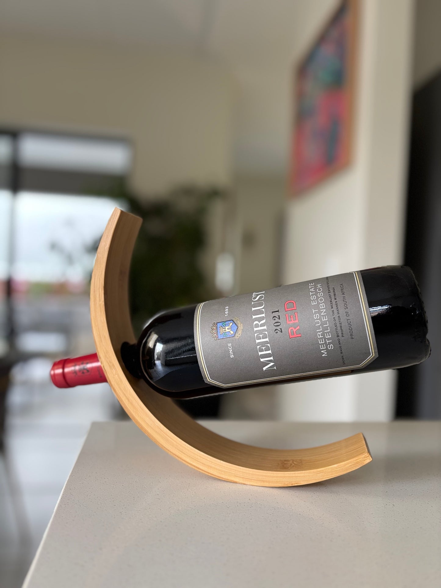 Floating Curve Wine Rack