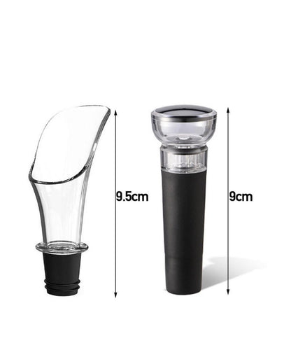 Wine stopper and pourer set