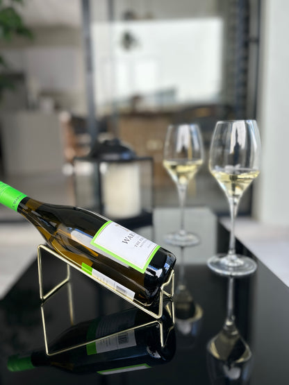 Gold wine display stanc