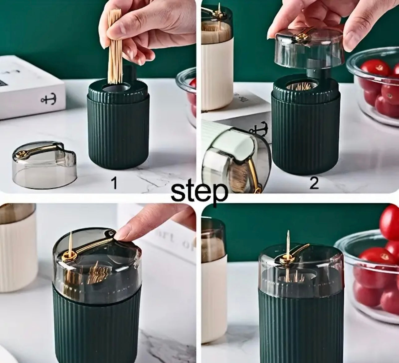 Toothpicks holder dispenser