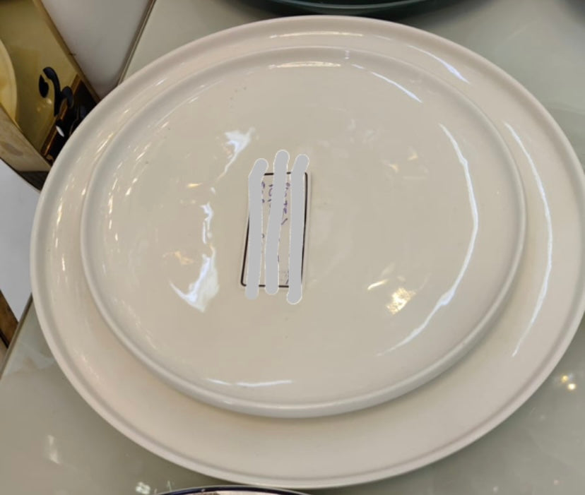 White dinner plates + side plates set