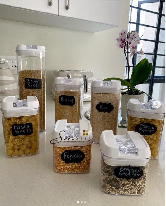 7 airtight pantry food storage container set