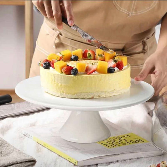 Ceramic footed cake stand