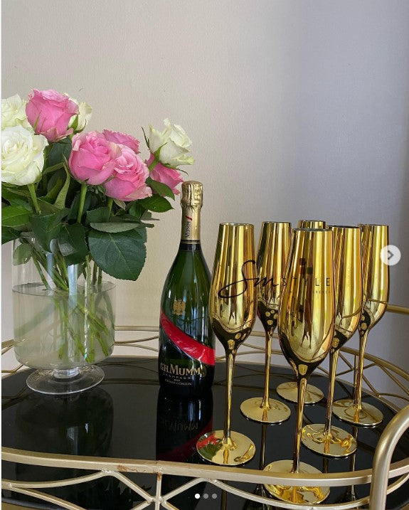 Gold champagne glasses scmstyles